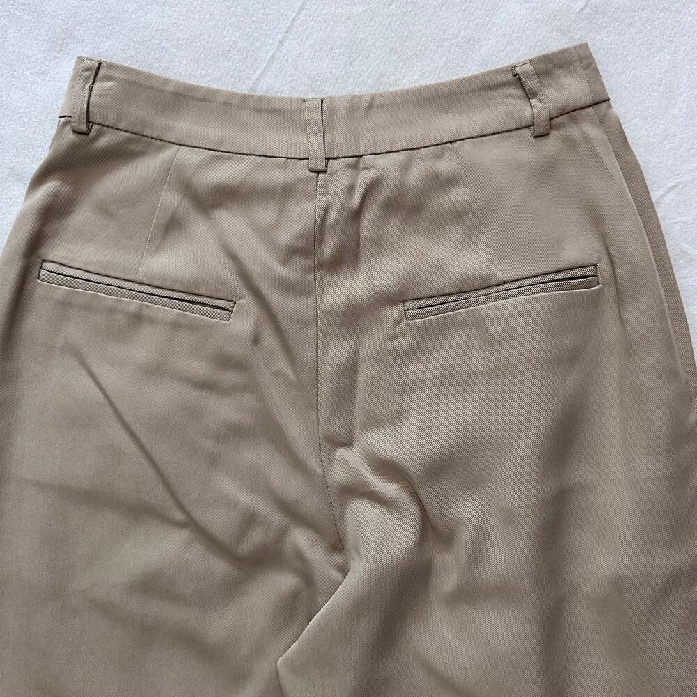 Reformation Mason Cropped Pant Light Khaki Size 0 Wide Leg NWT Minimalist Tencel - Picture 6 of 13